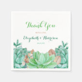 Sappige Boeket Botanische Bloemige Bruiloft Servet (Voorkant)