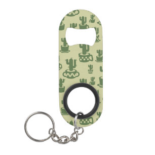 Sappige cactus silhouet in kopjes en potten mini flessenopener
