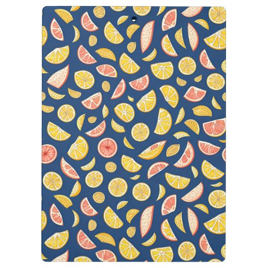 Sappige citroenen en sinaasappels klembord (Achterkant)