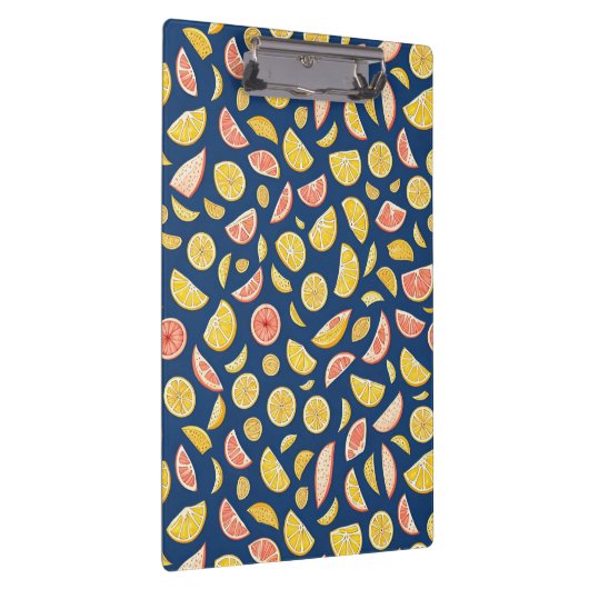 Sappige citroenen en sinaasappels klembord (Rechts)