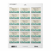 Sappige crème Elegante streep Adresetiketten Etiket (Full Sheet)