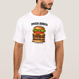 Sappige dubbele cheeseburger grafische T-shirt