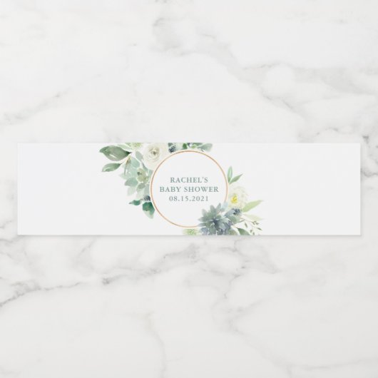 Sappige en groene waterflesetiketten waterfles etiket (Enkel label)