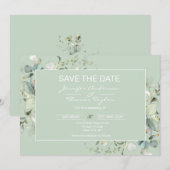 Sappige Kleur, Elegant Minimalisme Bewaar deze dat Save The Date (Voorkant / Achterkant)