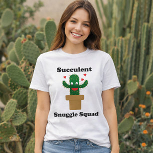 Sappige Knuffelploeg Schattig Kawaii Cactus Liefde T-shirt