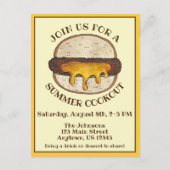 Sappige Lucy Minneapolis Minnesota Cheeseburger Uitnodiging Briefkaart (Voorkant)