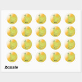 Sappige Peer Ronde Sticker (Vel)