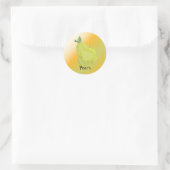 Sappige Peer Ronde Sticker (Tas)