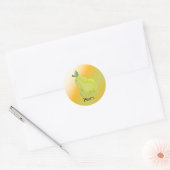 Sappige Peer Ronde Sticker (Envelop)