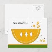 Sappige sinaasappel schijf briefkaart (Voorkant / Achterkant)