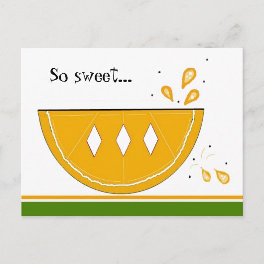 Sappige sinaasappel schijf briefkaart (Voorkant)