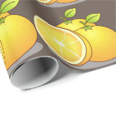 Sappige Sinaasappels leuk fruit Cadeaupapier (Rol Hoek)
