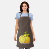 Sappige Sinaasappels leuk fruit Schort (Gedragen)