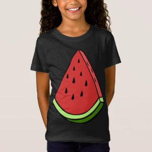 Sappige Watermeloen Slice Wedge Fruit Graphic Hall T-shirt