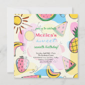 Sappige zomervruchten zoete verjaardag kaart (Voorkant)