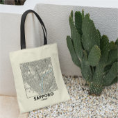 Sapporo, Japan, City Map Tote Bag