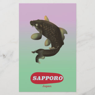 Sapporo Japan -stijl toerisme poster Briefpapier