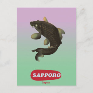 Sapporo Japan Vintage stijl toerisme poster Briefkaart