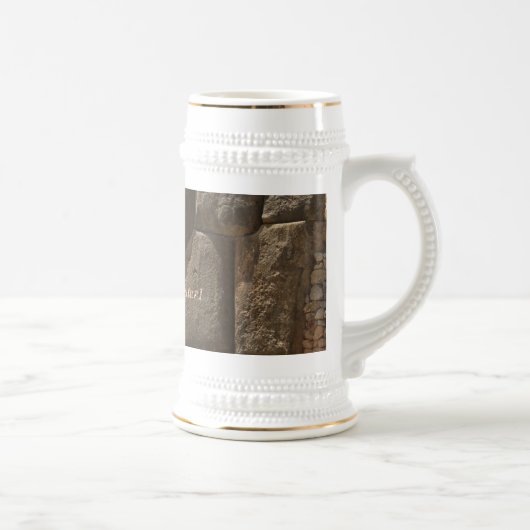 Saqsaywaman White/Gold 650 ml Stein Bierpul (Rechts)