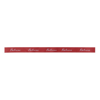 Sara Custom Matching Ribbon Believe Red Lint