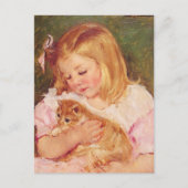 Sara Holding a Cat | Mary Cassatt Briefkaart (Voorkant)