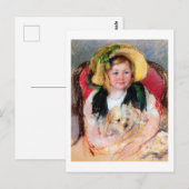 Sara met haar hond, Cassatt Briefkaart (Voorkant / Achterkant)