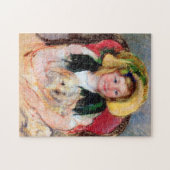 Sara met haar hond, Cassatt Legpuzzel (Horizontaal)