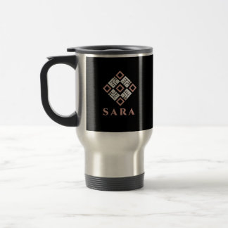 SARA Naam Mok | Modern Geometrisch Kufisch Patroon