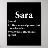 Sara Name Definition Funny D  Poster (Voorkant)