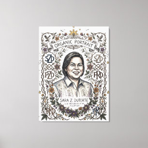 SARA Z. DUTERTE-ORGANISCH PORTRET CANVAS AFDRUK