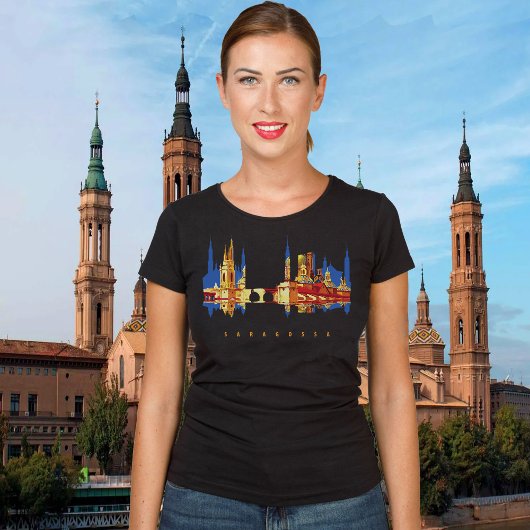 Saragossa kleurrijk silhouet t-shirt