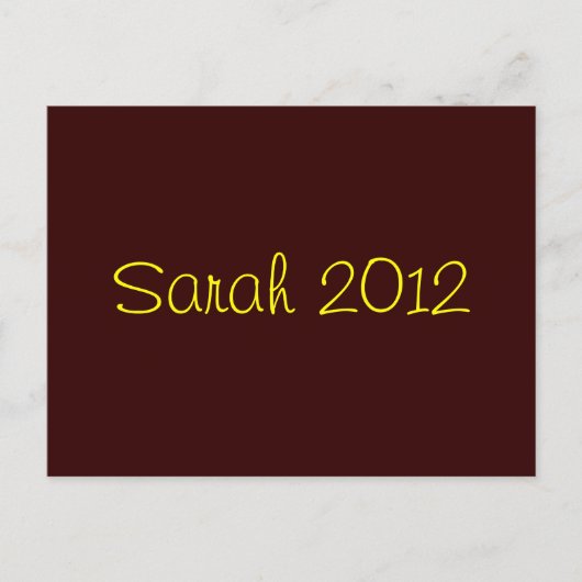 Sarah 2012 briefkaart (Voorkant)