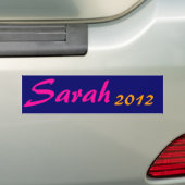 Sarah, 2012 bumpersticker (Op auto)