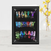 Sarah - appelez dans la carte de voeux de lumières (Fleur jaune)