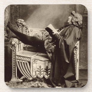 Sarah Bernhardt (1844-1923) als Hamlet in 1899 Bier Onderzetter