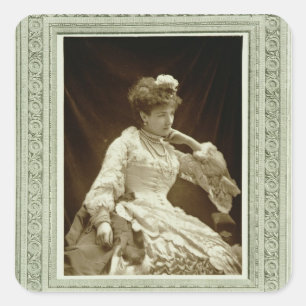 Sarah Bernhardt (1844-1923), van 'Galerie Contemp Vierkante Sticker