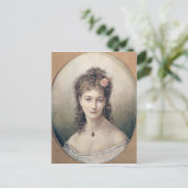 Sarah Bernhardt 1869 Briefkaart (Staand voorkant)