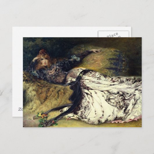 Sarah Bernhardt 1871 Briefkaart (Voorkant / Achterkant)