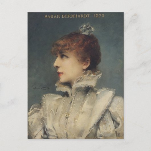 Sarah Bernhardt 1875 Briefkaart (Voorkant)