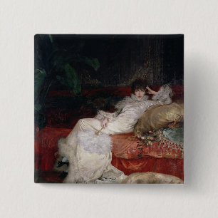 Sarah Bernhardt 1876 Vierkante Button 5,1 Cm