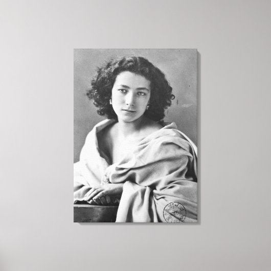 Sarah Bernhardt in costume, c.1860 Canvas Afdruk (Voorkant)