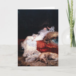 Sarah Bernhardt met Borzoi Kaart