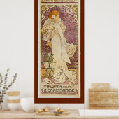 Sarah Bernhardt - Par : Alfons Mucha Poster (Cuisine)
