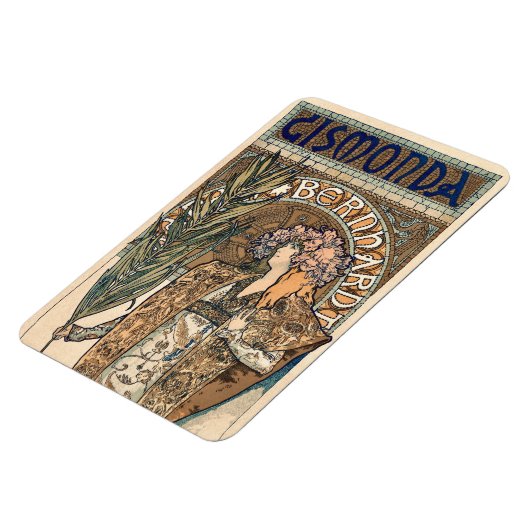 Sarah Bernhardt van Alphonse Mucha Magneet (Linkerzijde)