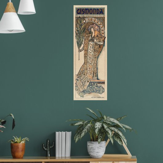 Sarah Bernhardt van Alphonse Mucha Poster (Woonkamer 1)