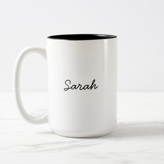 Sarah Black 15 oz Two-Tone Mok (Links)
