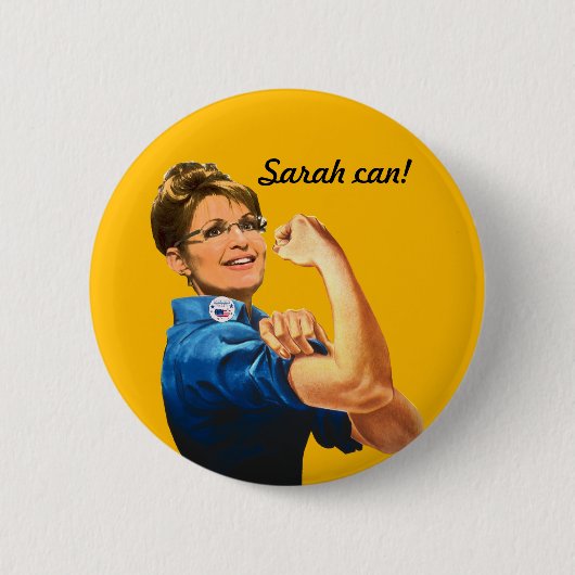 Sarah Can. Ronde Button 5,7 Cm (Voorkant)