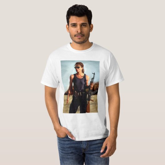 Sarah connor t-shirt (Voorkant volledig)
