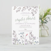 Sarah - Een wilde bloem bruiloft koppels douche Kaart (Staand voorkant)