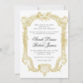 Sarah - Faire-part de mariage formel Or antique (Devant)